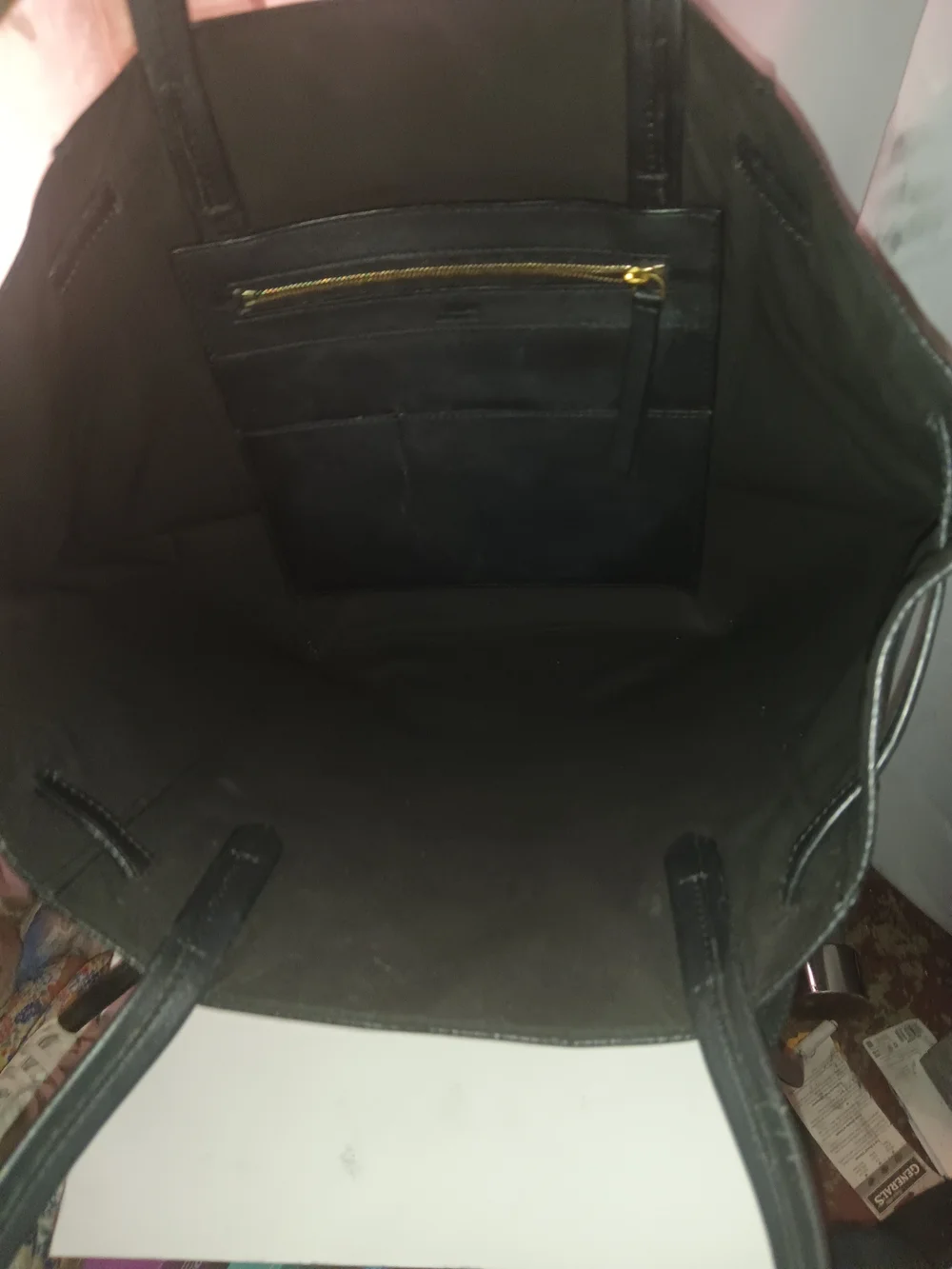 Celine Black Leather Tote Bag - Sleek Everyday Carry